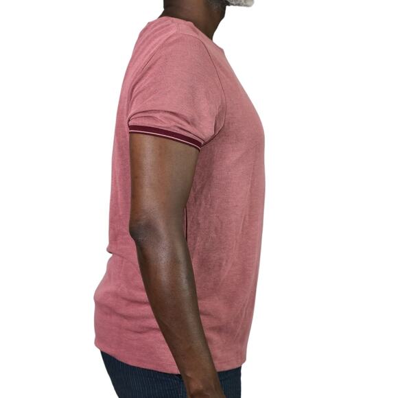 Ted Baker T Shirt Pink Crew Neck Short Sleeves Regular Fit Cotton Size XXL Mens - Picture 6 of 11